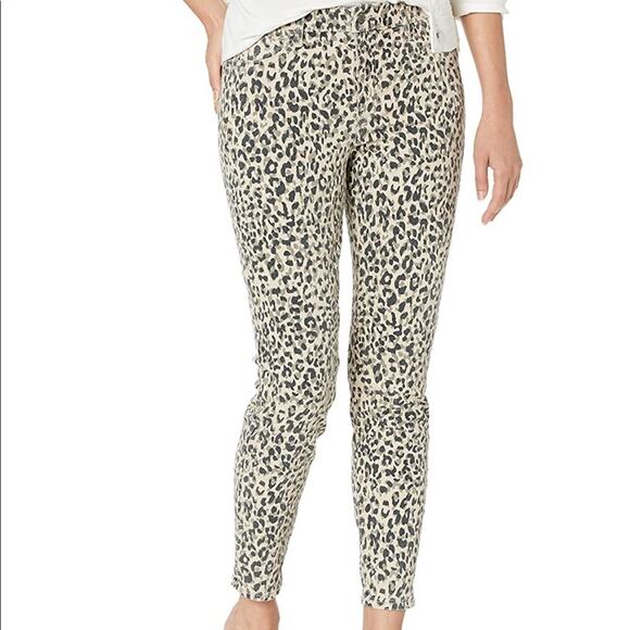 Ella Moss Women's Cream/Black Cheetah Dabs High Rise Skinny Ankle Jeans sz 24 - Picture 3 of 6